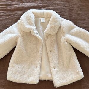 Cozy Cream Kids Faux Fur Jacket